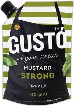 Фото Gusto гірчиця Strong 140 г