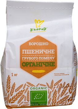Фото Екород борошно органічне пшеничне грубого помелу 1 кг