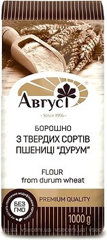 Фото Август борошно Дурум пшеничне із твердих сортів 1 кг