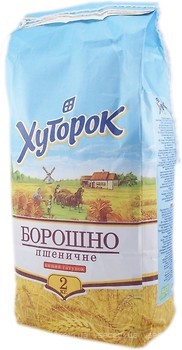 Фото Хуторок борошно пшеничне 2 кг
