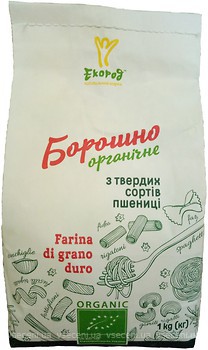 Фото Екород борошно органічне пшеничне з твердих сортів 1 кг