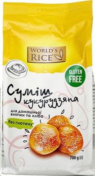 Фото World's Rice суміш кукурудзяна для випічки і хліба 700 г