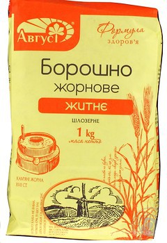 Фото Август борошно житнє цільнозернове 1 кг