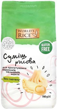 Фото World's Rice смесь рисовая для приготовления вареников, пельменей, манты 700 г