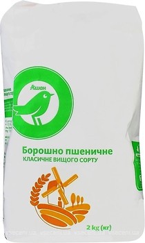 Фото Ашан борошно пшеничне вищого сорту 2 кг