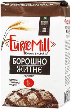 Фото EuroMill борошно житнє обдирне 1 кг