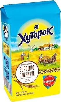 Фото Хуторок борошно пшеничне 1.8 кг