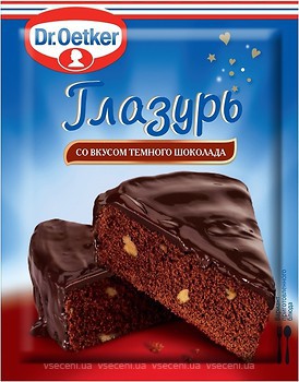 Фото Dr.Oetker глазур зі смаком темного шоколаду 100 г