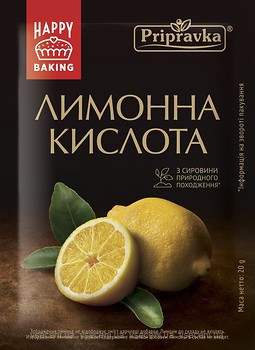 Фото Приправка лимонна кислота 20 г