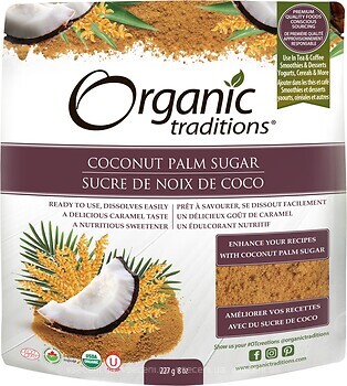 Фото Organic Traditions цукор кокосовий органічний Coconut Palm Sugar 227 г
