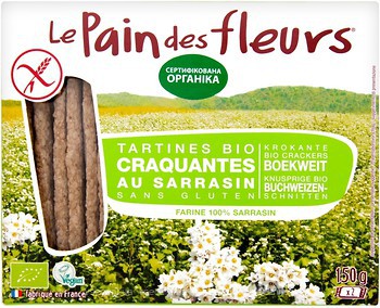 Фото Le Pain des Fleurs органічні хлібці з гречки без глютену 150 г