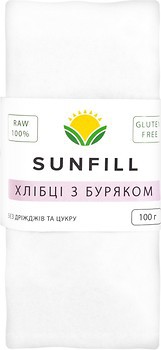 Фото Sunfill хлібці з чорносливом та буряком 100 г