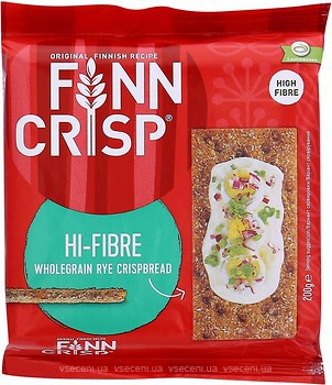 Фото Finn Crisp хлібці Hi-Fibre житні з висівками 200 г