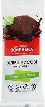 Фото Жменька хлібці рисові глазуровані чорним шоколадом 60 г