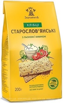 Фото Зерновита хлібці Старослов'янські з льоном і кмином 200 г