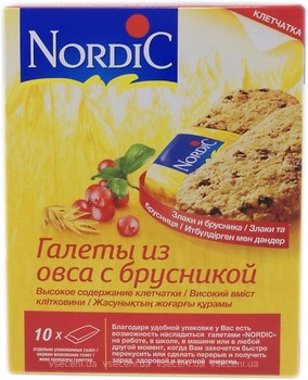 Фото Nordic галета з вівса з брусницею 300 г