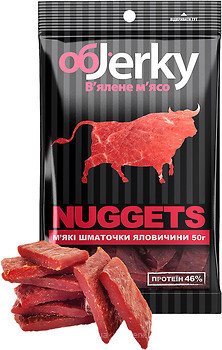 Фото ОбJerky Nuggets м'які шматочки яловичини 50 г
