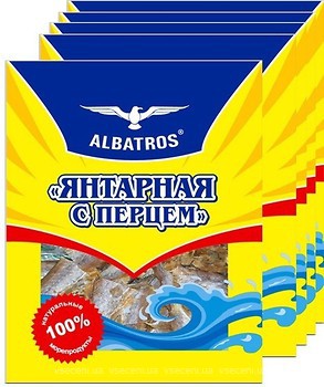 Фото Albatros Путасу янтарна з перцем сушена солона 5x 36 г