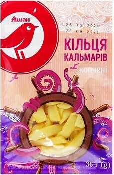 Фото Ашан Кальмар кільця копчений 36 г