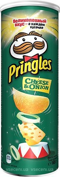 Фото Pringles чіпси Cheese Onion зі смаком сиру і цибулі 165 г