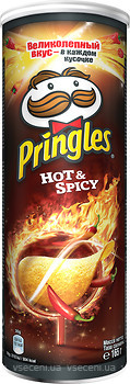 Фото Pringles чіпси Hot & Spicy Гострі 165 г