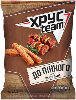 Фото ХрусTeam сухарики До пінного со вкусом шашлыка 70 г