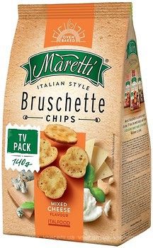 Фото Maretti сухарики Bruschette со вкусом грибов со сметаной 140 г