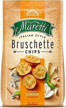 Фото Maretti сухарики Bruschette со вкусом смесь сыров 70 г