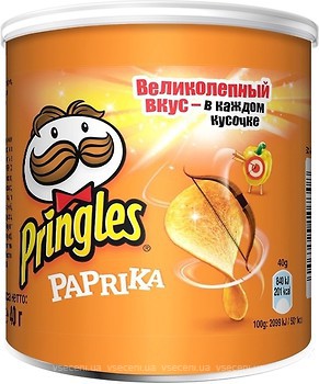 Фото Pringles чіпси Paprika зі смаком паприки 40 г