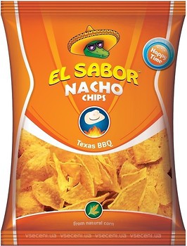 Фото El Sabor Чипсы Nacho со вкусом техасский барбекю 100 г