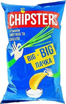 Фото Chipster's чіпси Сметана і цибуля 180 г