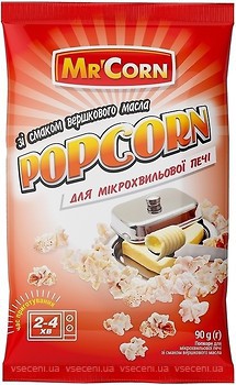 Фото Mr'Corn попкорн зі смаком вершкового масла 90 г