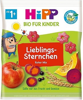 Фото Hipp снеки Lieblings-Sternchen зі смаком фруктово-овочевого міксу 30 г