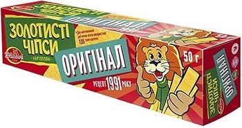 Фото Жайвір чіпси Золотисті Оригінальні 50 г