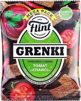 Фото Flint сухарики Grenki зі смаком томата spicy 100 г