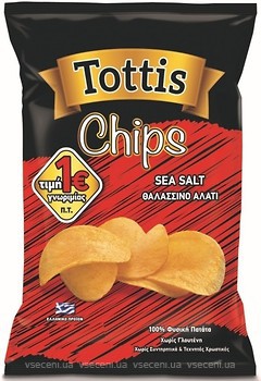 Фото Tottis чіпси Sea Salt зі смаком морський солі 52 г