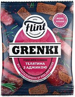 Фото Flint сухарики Grenki зі смаком телятини з аджикою 65 г