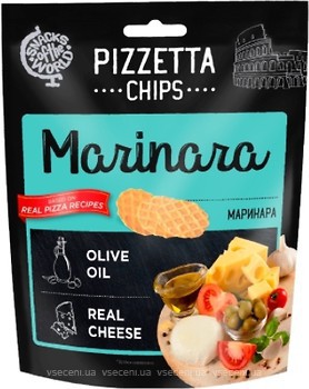 Фото Снеки Світу пшеничні чіпси Pizzetta Marinara зі смаком морського соусу 70 г