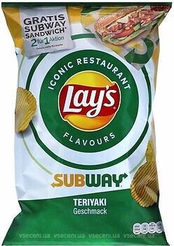 Фото Lay's чіпси Subway зі смаком соусу теріякі 150 г