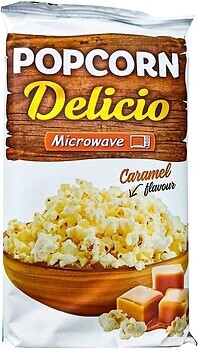 Фото Delicio попкорн Microwave зі смаком карамелі 90 г