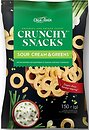 Фото Своя Лінія кукурузные колечки Crunchy Snacks неглазированые со вкусом сметаны с зеленью 150 г