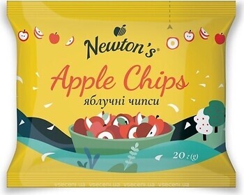 Фото Newton's яблучні чіпси 20 г