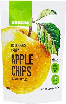 Фото Sergio яблучні чіпси Apple Chips 28 г