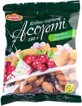 Фото Аромікс ягодно-ореховое ассорти клюква-миндаль 150 г