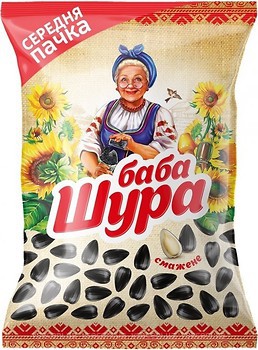 Фото Баба Шура насіння соняшника несолоне 110 г