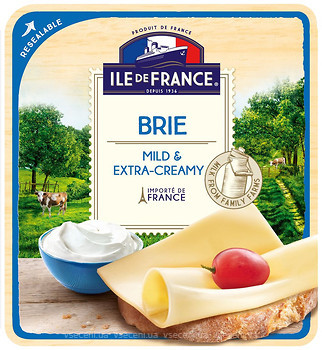Фото Ile De France Brie Mild and Extra-Creamy нарізка 150 г