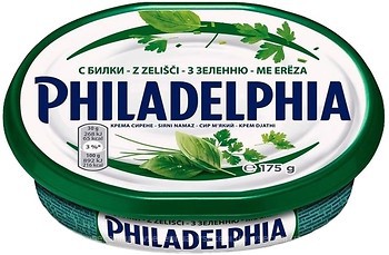 Фото Philadelphia Kraft Foods Philadelphia з зеленню фасований 175 г