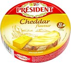 Фото President плавлений з ароматом Cheddar фасований 140 г
