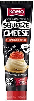 Фото Комо Squeeze Cheese с красной икрой тюбик 150 г