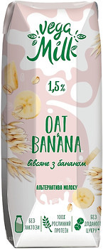 Фото Vega Milk вівсяне з бананом 1.5% 250 мл